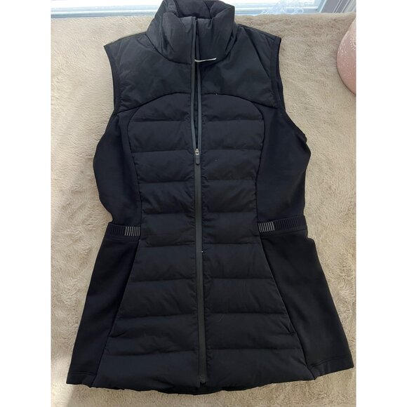 Lululemon Womens Black Puffer Vest Size M With Full-Zip & Reflective Details - Picture 11 of 13